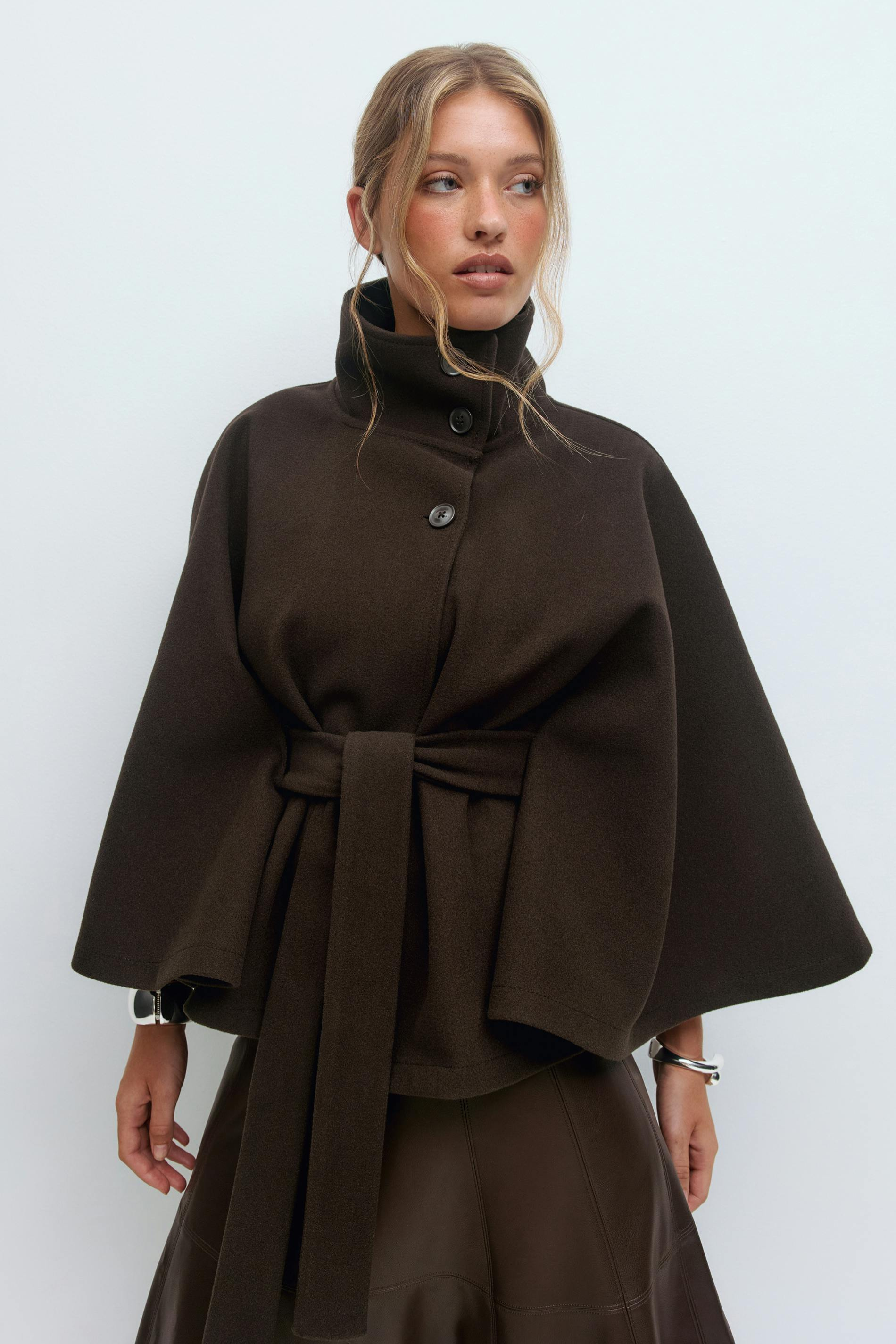 Maison Mary | Belted Cape Jacket