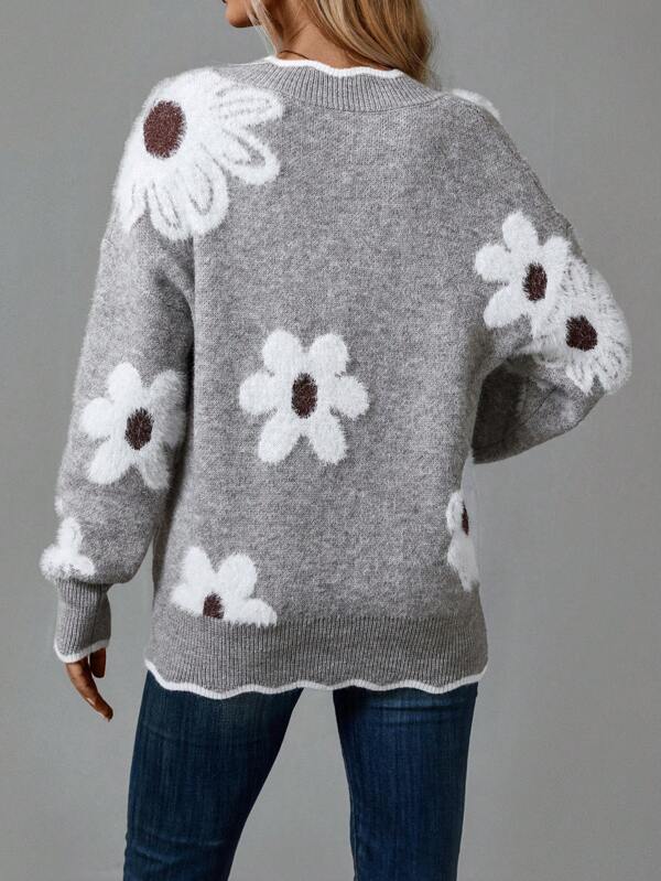 Maison Mary | Thea Elegant Floral Sweater
