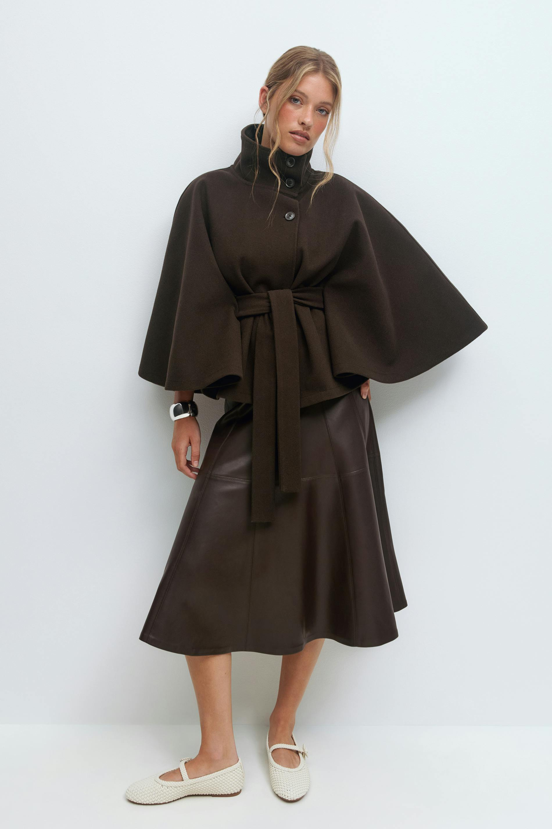 Maison Mary | Belted Cape Jacket