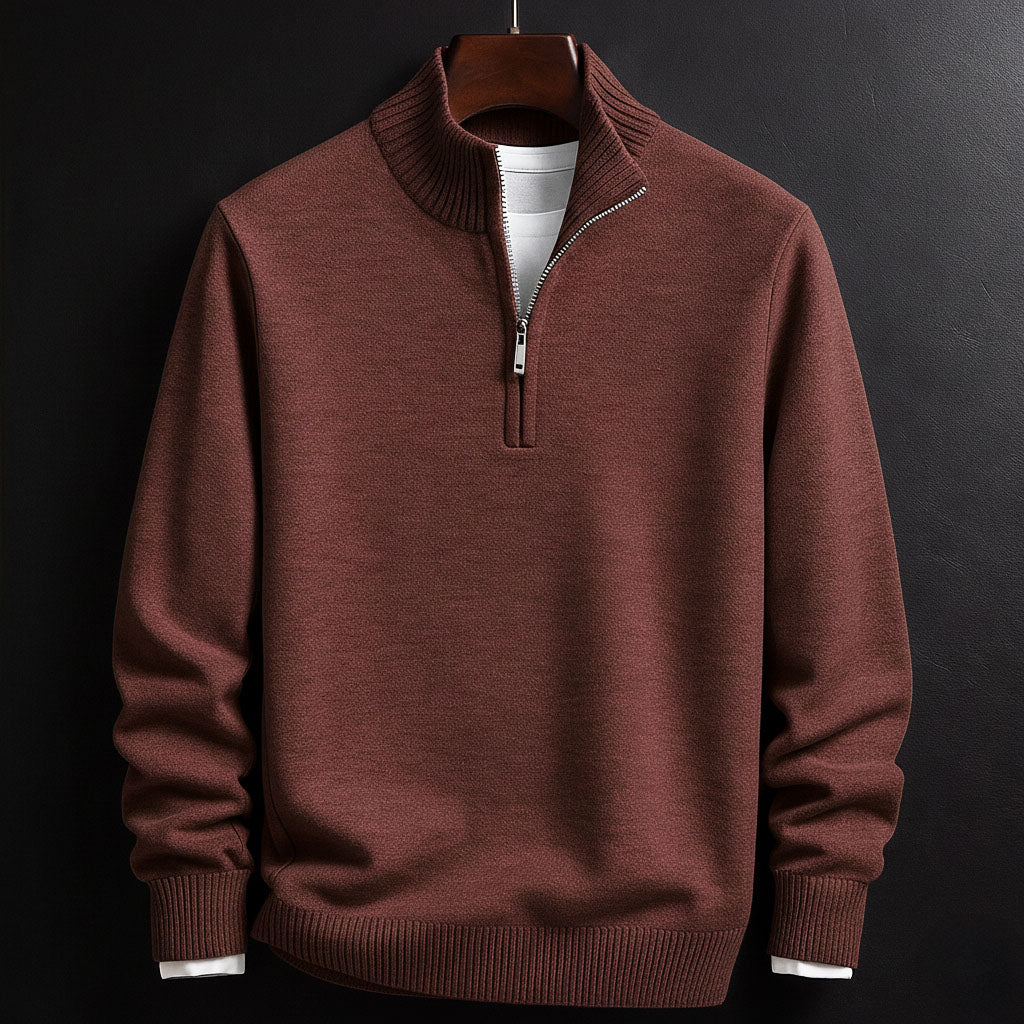 Nikos Cotton Half-Zip Sweater