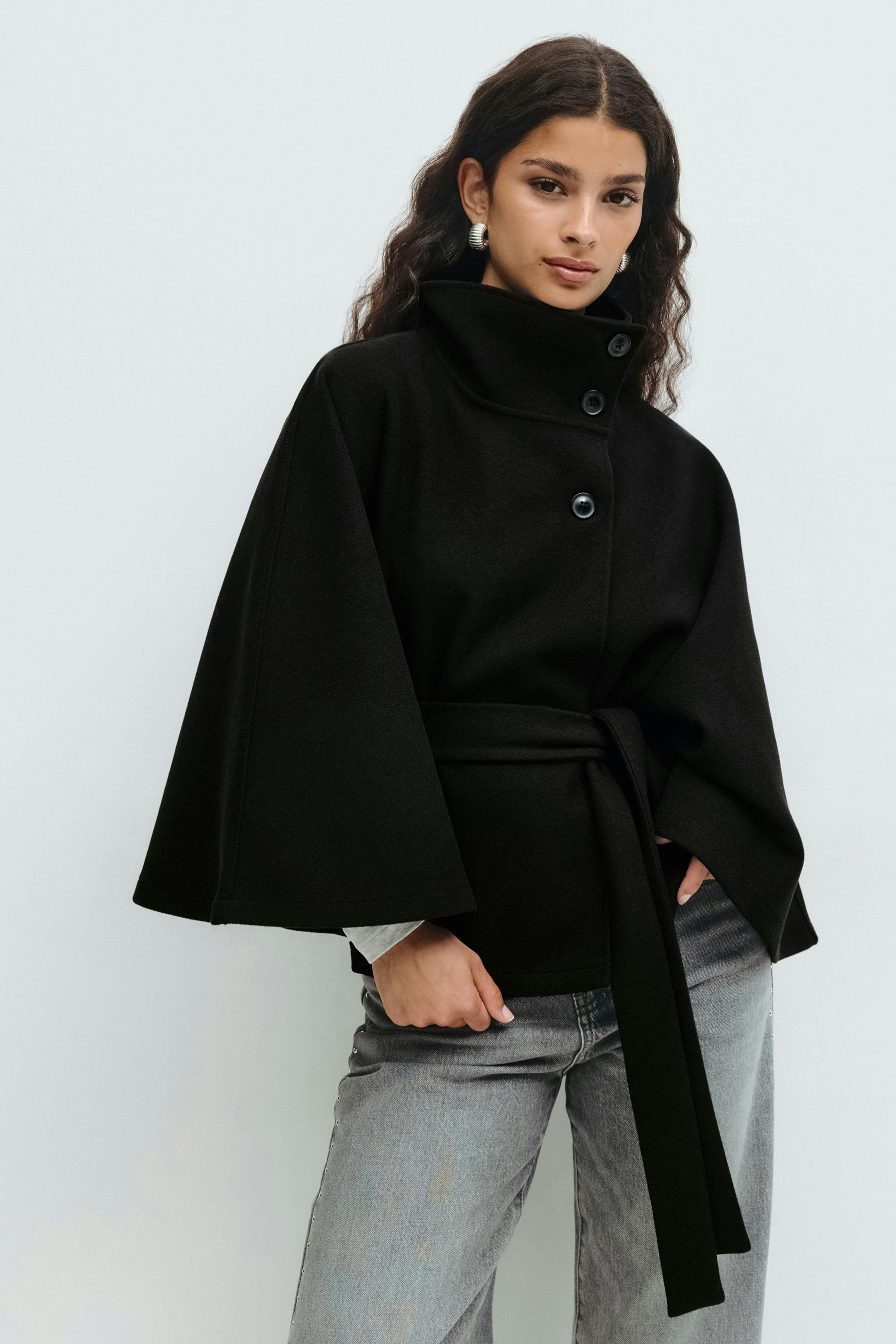 Maison Mary | Belted Cape Jacket