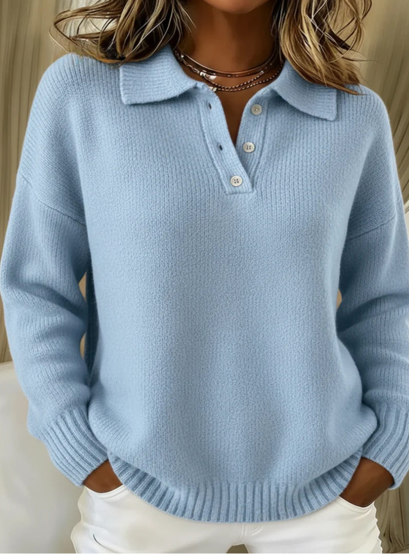 Macy | Soft Knit Polo Sweater