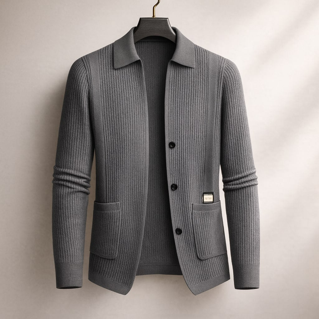 Marcello Textured Button Cardigan