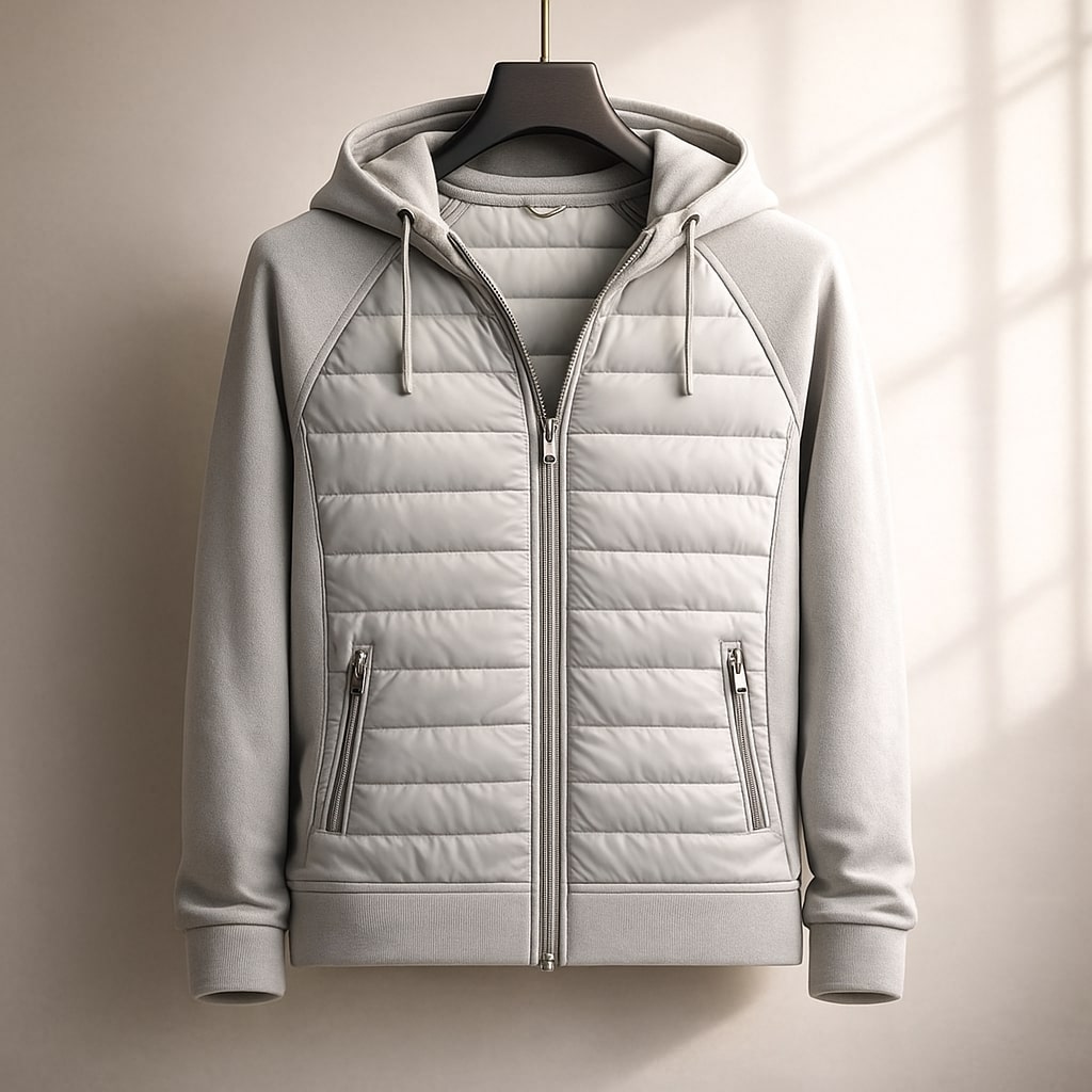 Matteo Quilted Zip Hoodie