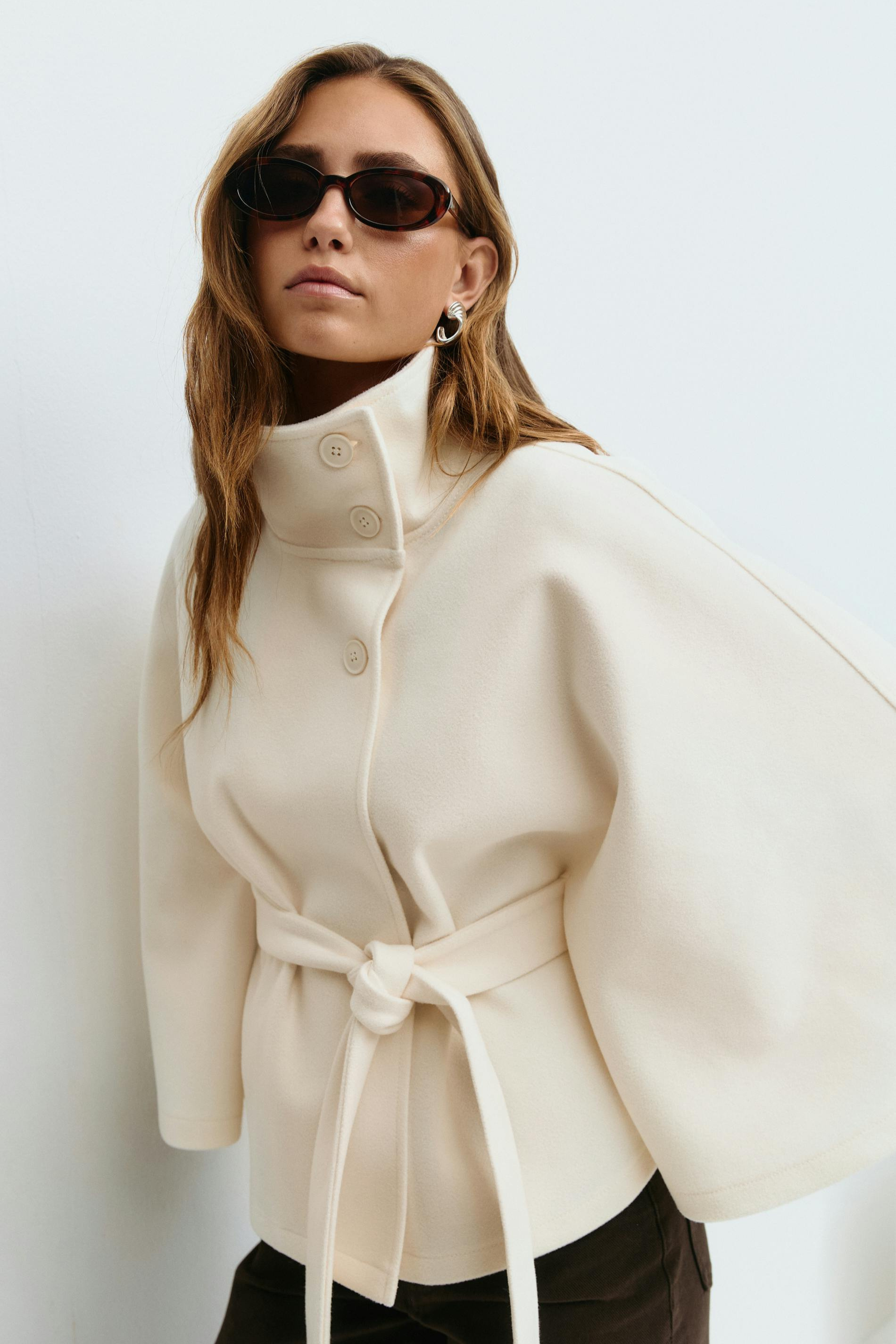 Maison Mary | Belted Cape Jacket