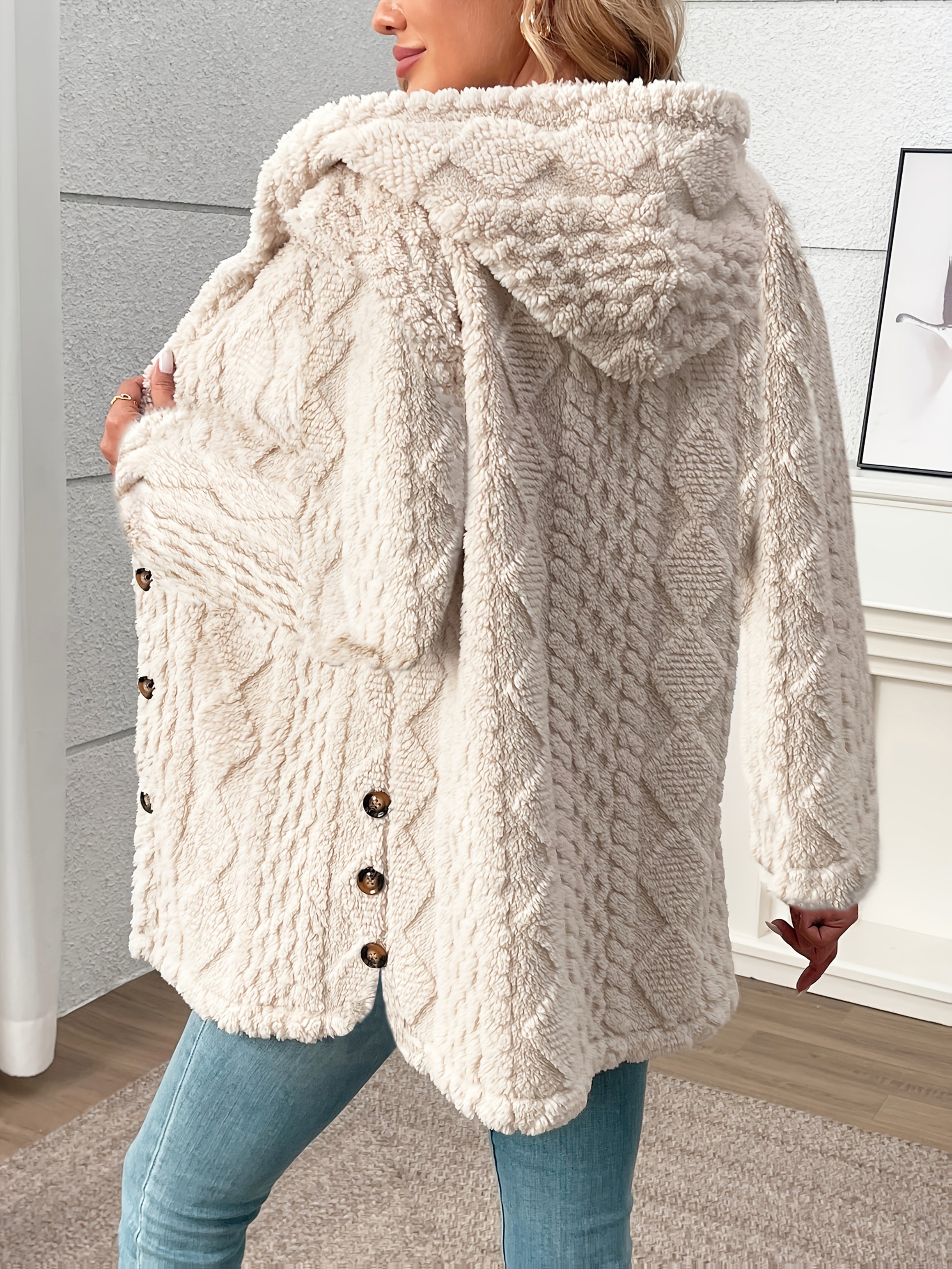 Maison Mary™ | Emily Elegant Hooded Teddy Jacket