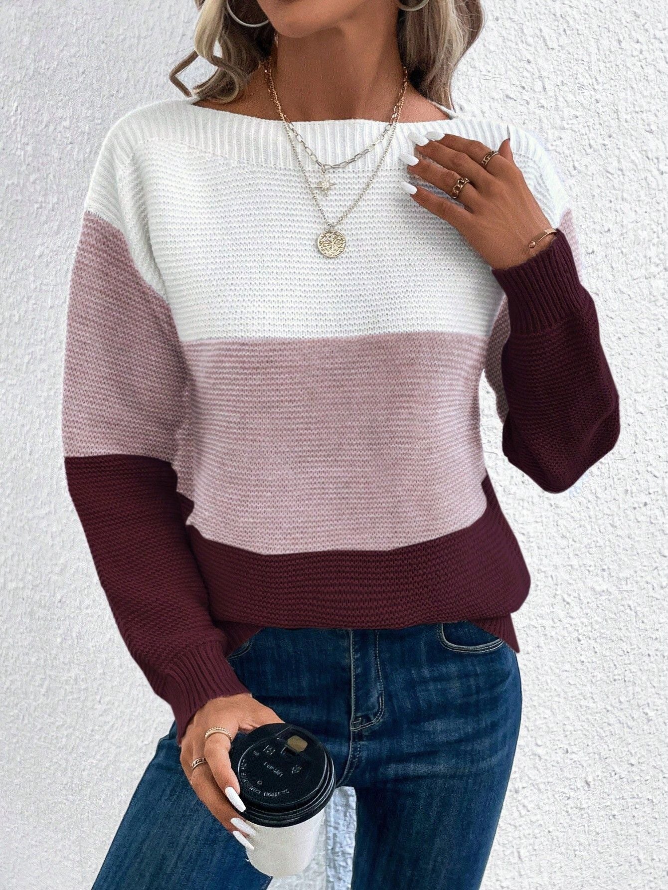 Fenella | Ombre Knit Jumper With Tummy Coverage