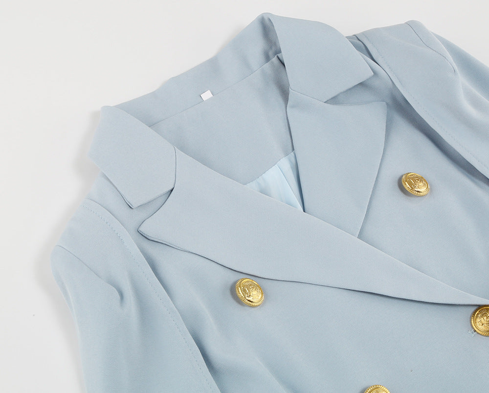 Maison Mary™ | Luxe Cape Blazer With Mini Dress And Belt