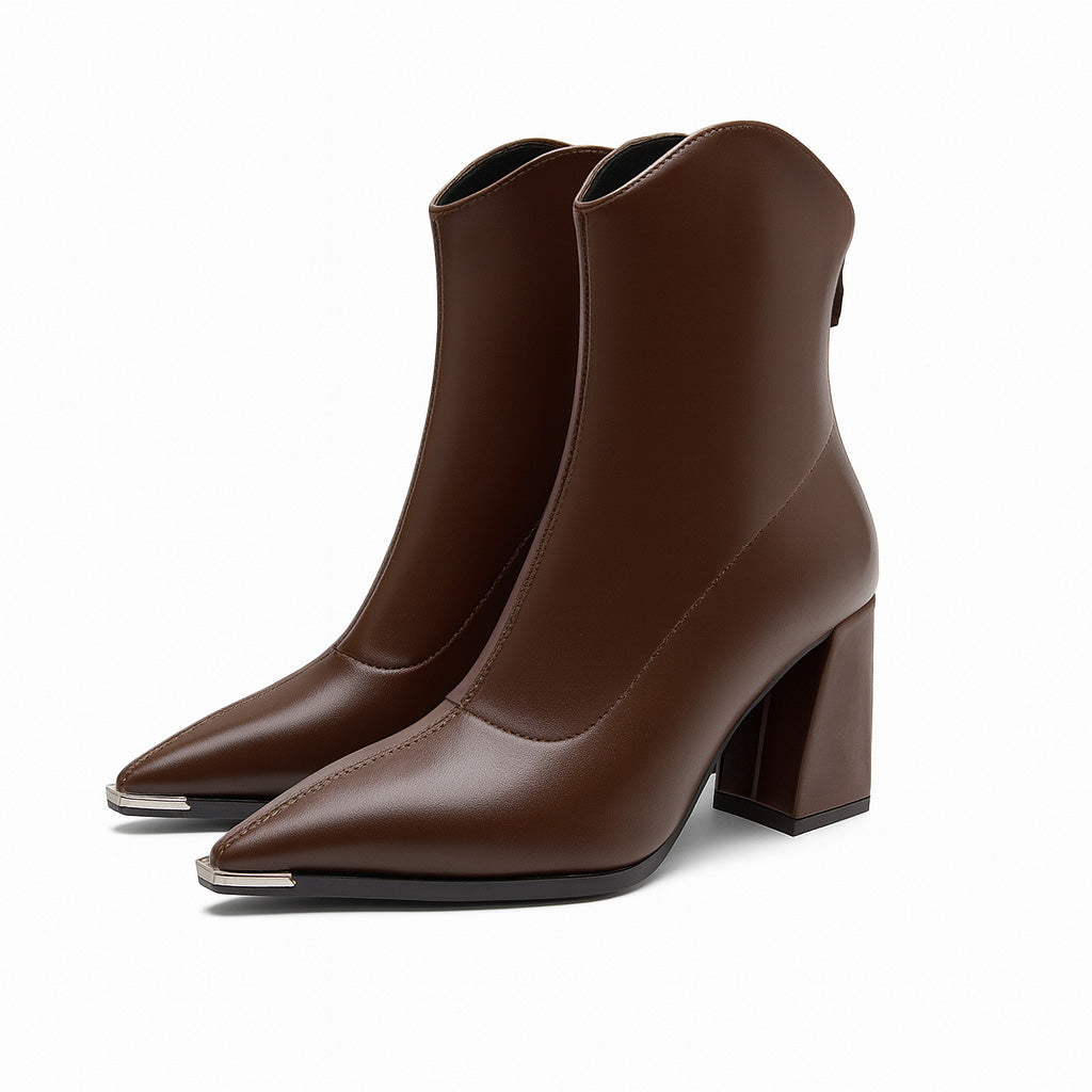 Tracy | Chrome Tip Chelsea Leather Boots