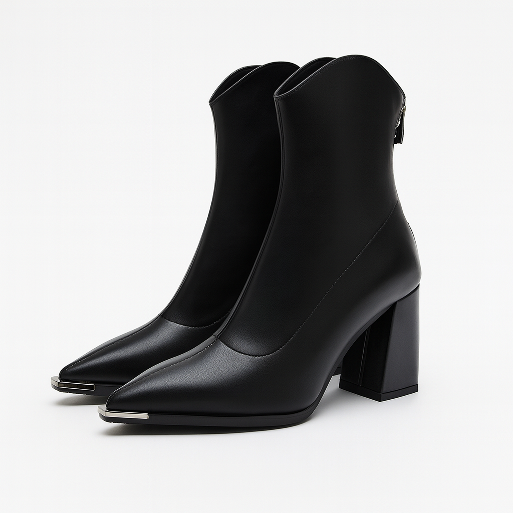 Tracy | Chrome Tip Chelsea Leather Boots