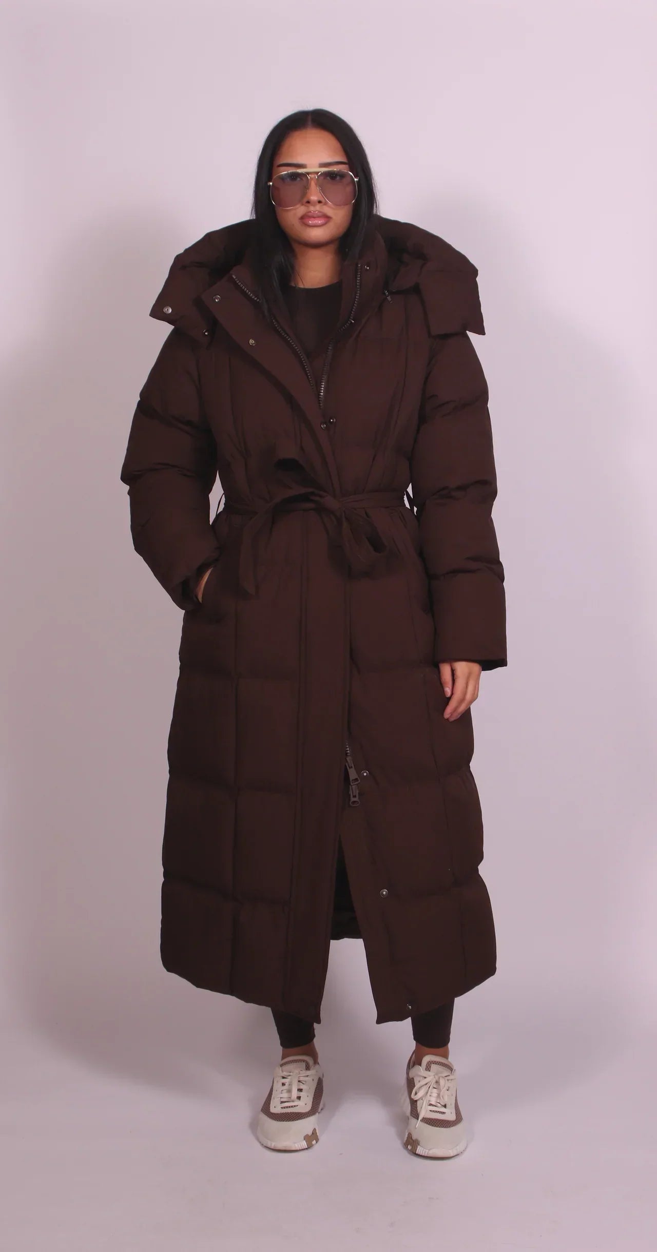 Carmen - Premium Long Belted Puffer Coat