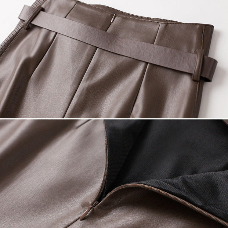 Vella | Sheepskin Leather Skirt