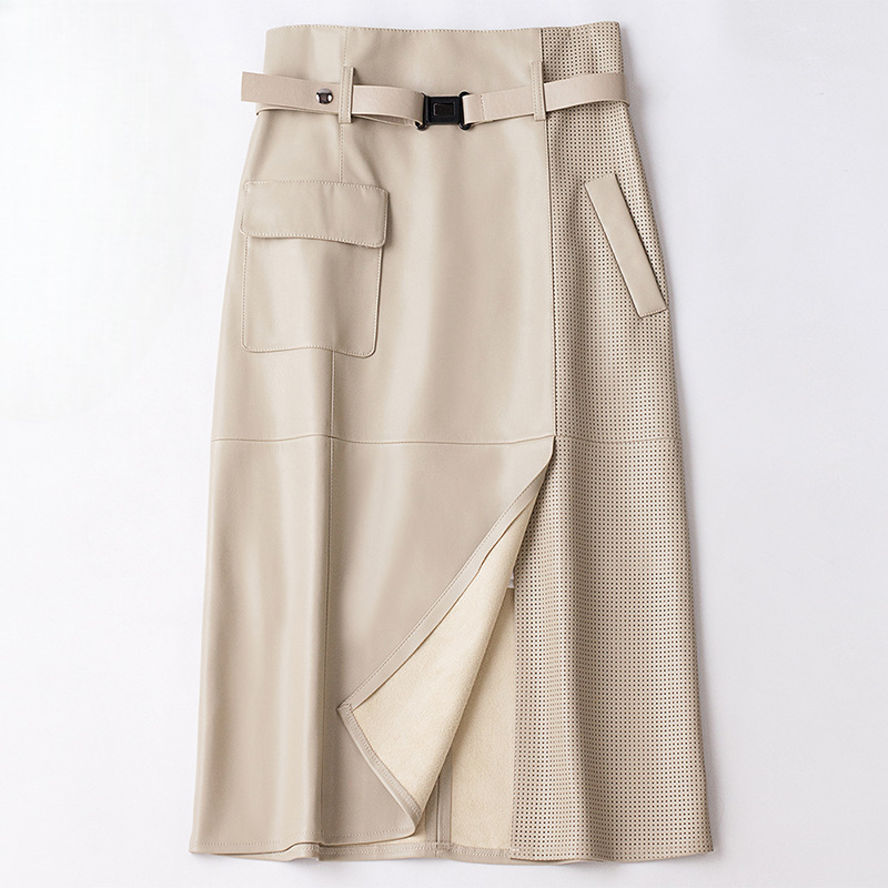 Vella | Sheepskin Leather Skirt