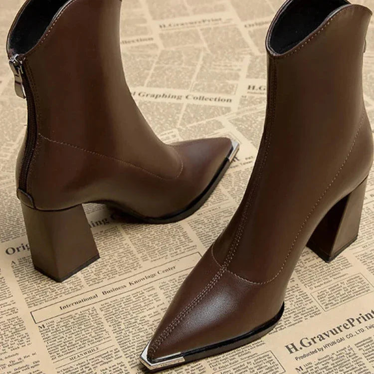 Tracy | Chrome Tip Chelsea Leather Boots