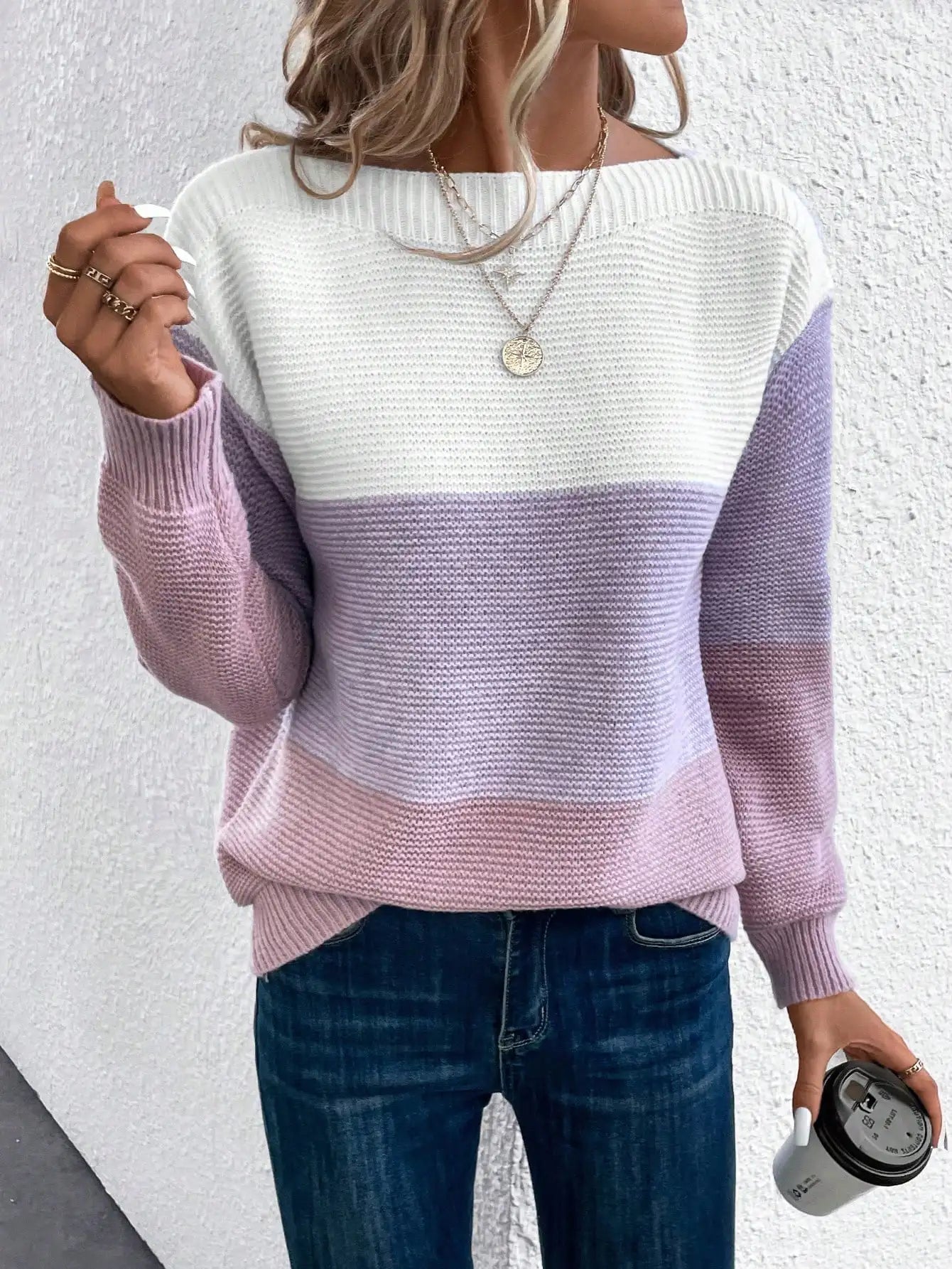 Fenella | Ombre Knit Jumper With Tummy Coverage