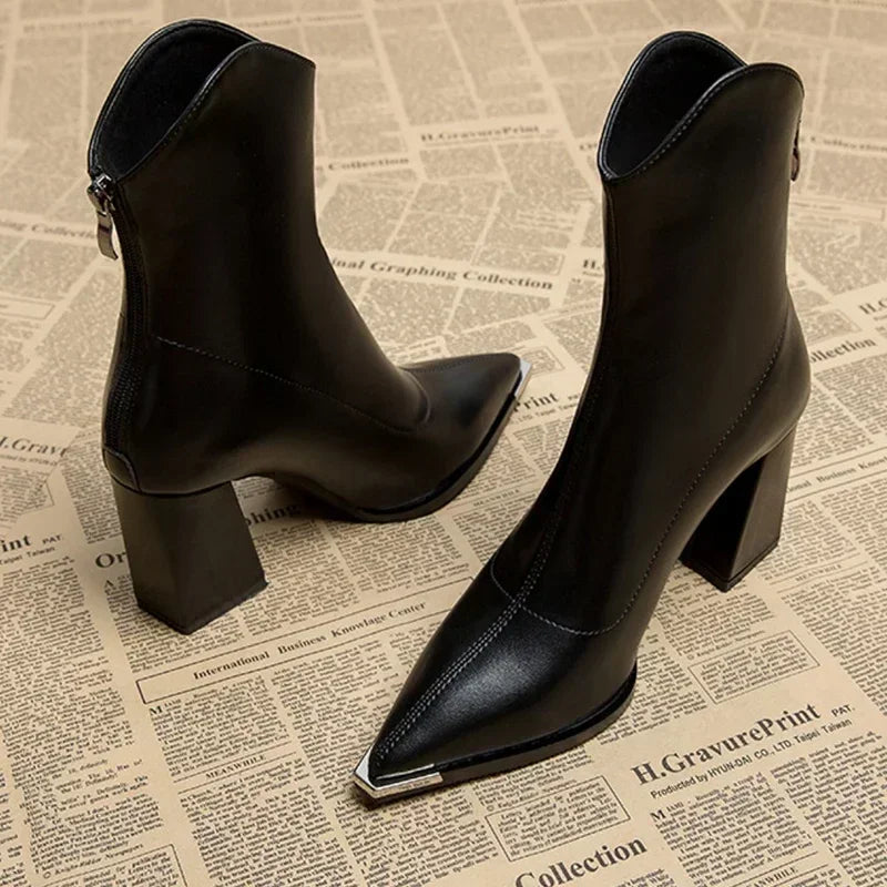 Tracy | Chrome Tip Chelsea Leather Boots