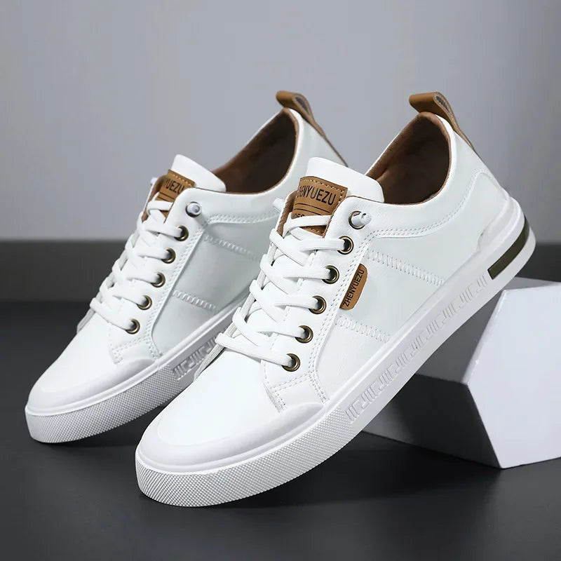 Clarendon Two-Tone Leather Sneakers