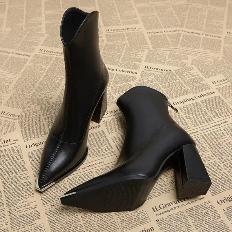 Tracy | Chrome Tip Chelsea Leather Boots