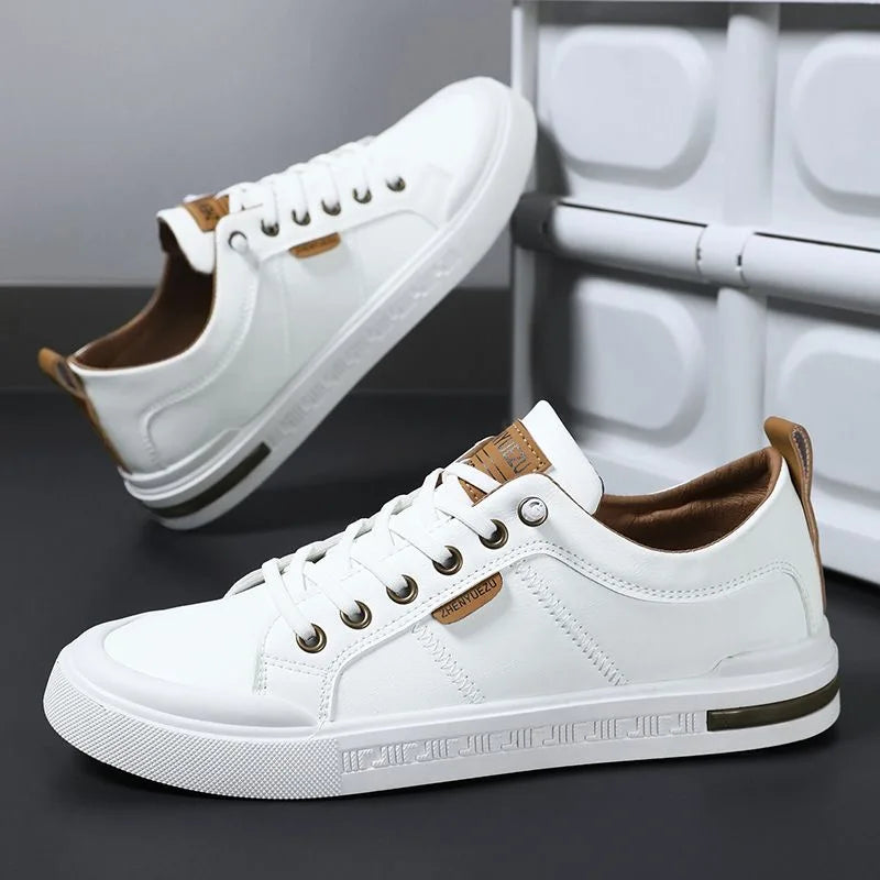 Clarendon Two-Tone Leather Sneakers