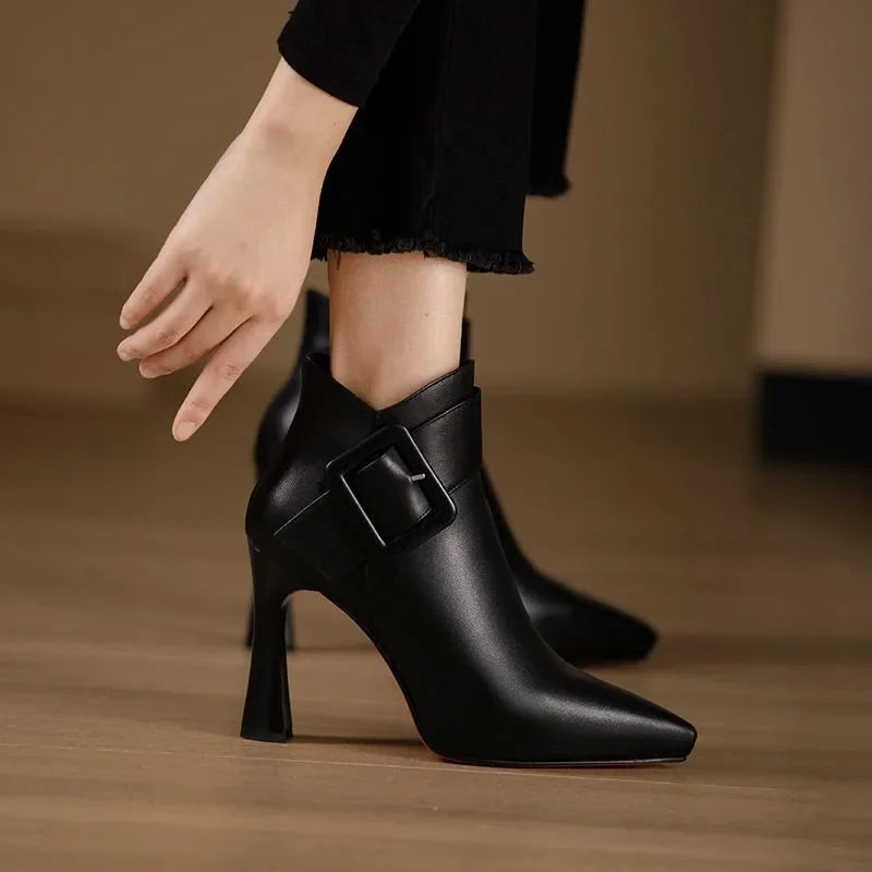 Aveline | Buckle Heel Boots