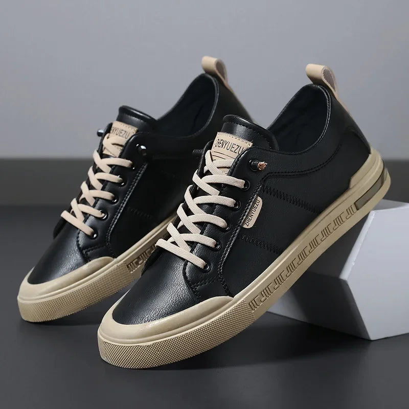 Clarendon Two-Tone Leather Sneakers