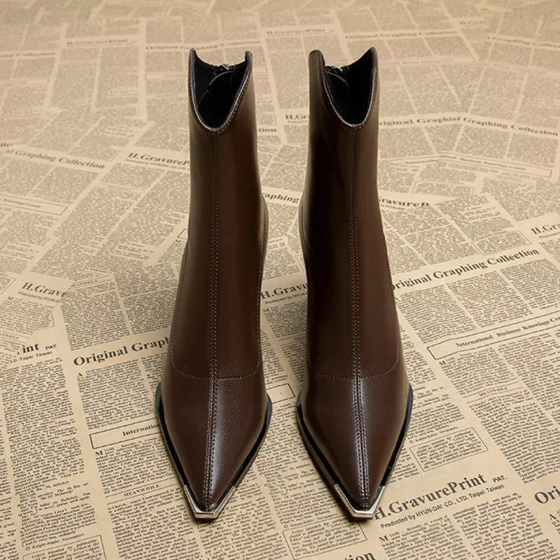 Tracy | Chrome Tip Chelsea Leather Boots