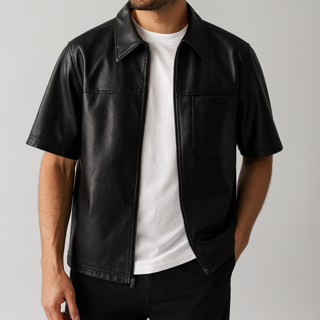Ronan Leather Overshirt