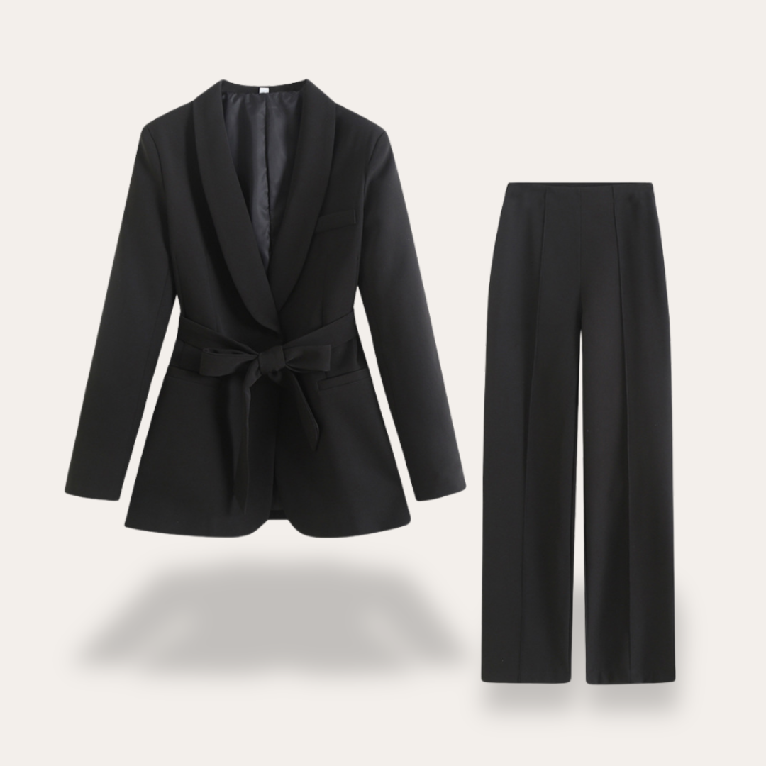 Maison Mary™ | Smart Casual Blazer and Wide-Leg Trousers Set