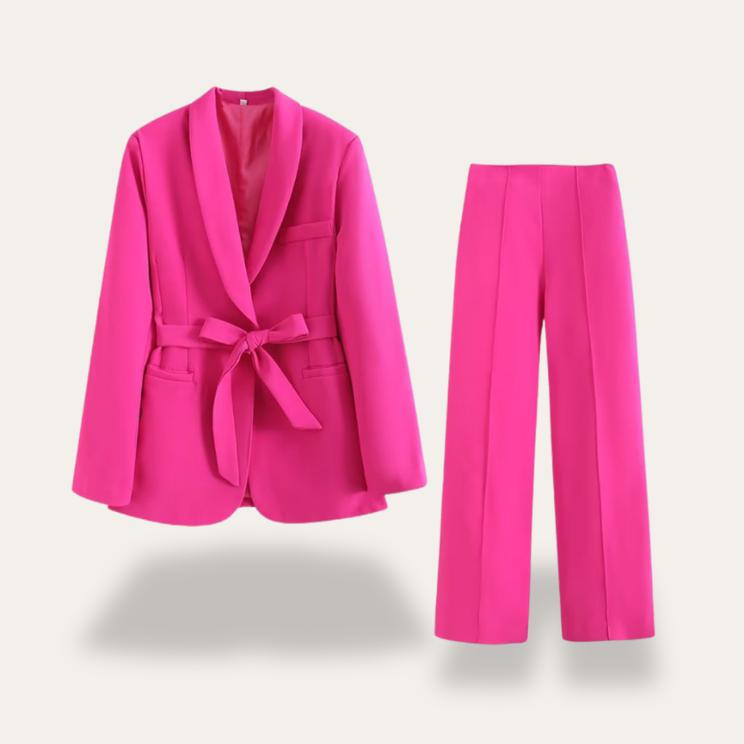 Maison Mary™ | Smart Casual Blazer and Wide-Leg Trousers Set