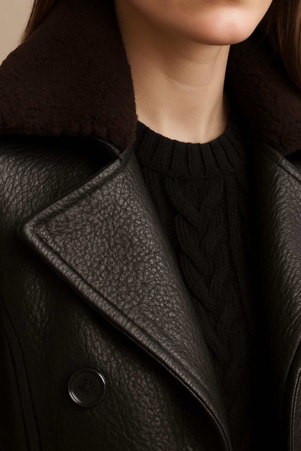 Maison Mary™ | Modern Leather-Look Trenchcoat