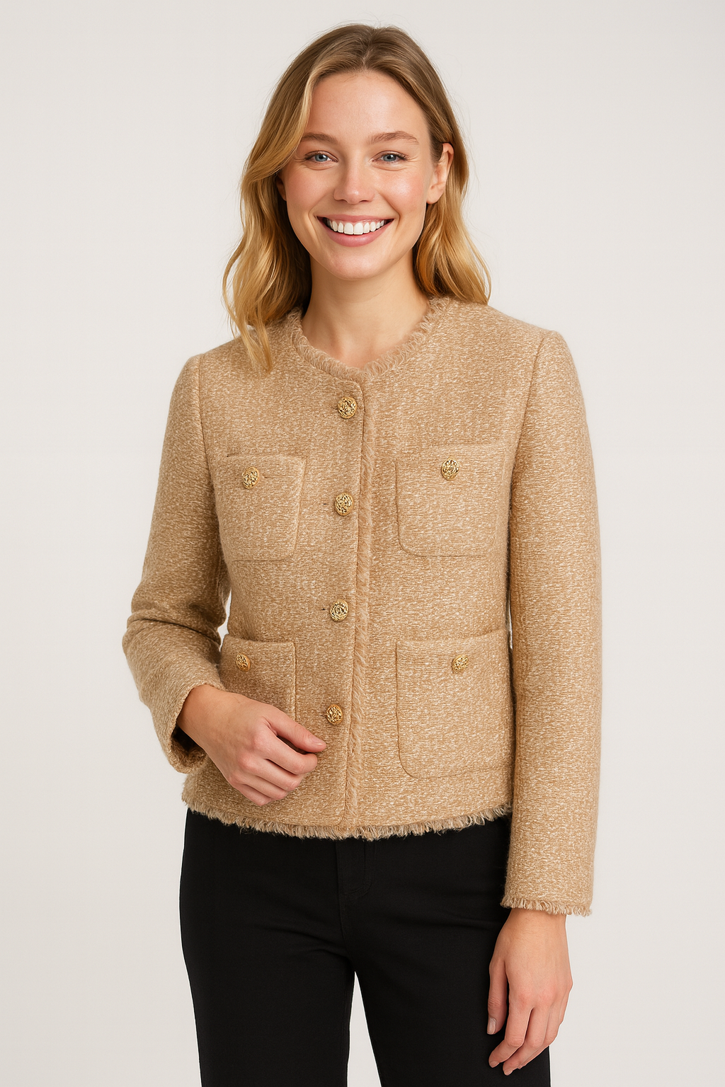 Maison Mary™ | Luxe Collarless Blazer