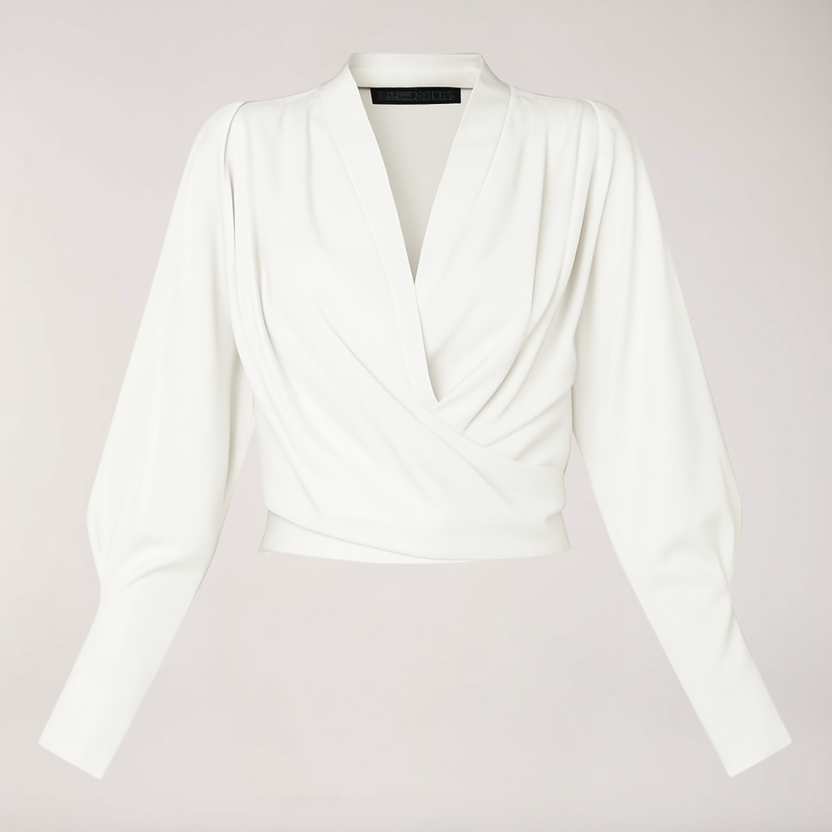 Maison Mary™ | Elegant V-Neck Blouse with Puff Sleeves