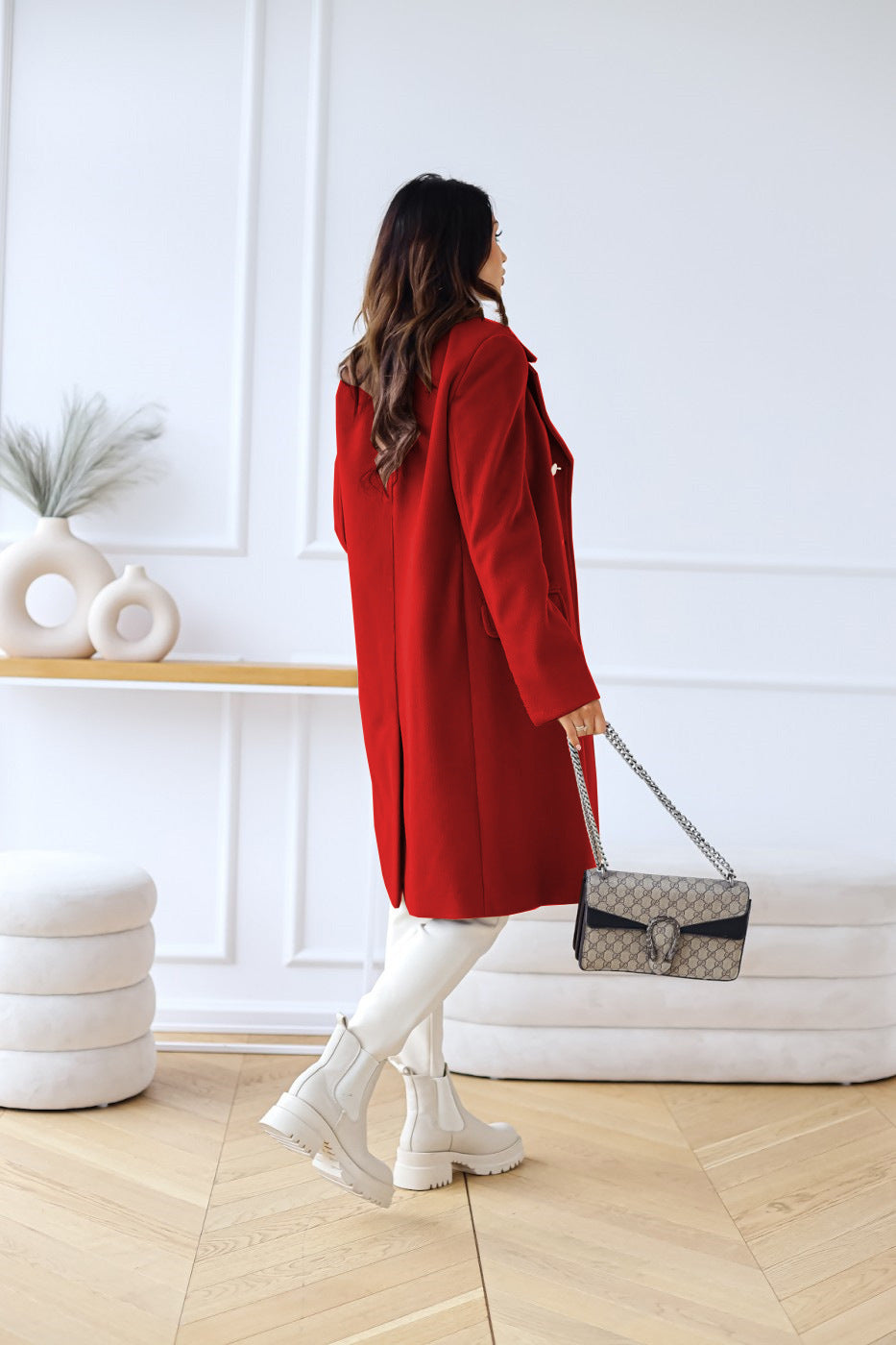 Maison Mary™ | Elegant Double-Breasted Long Coat