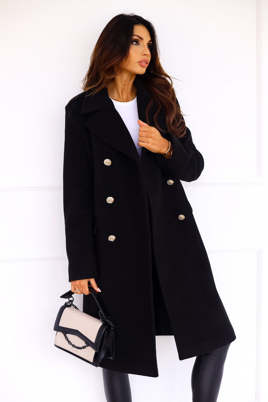 Maison Mary™ | Elegant Double-Breasted Long Coat