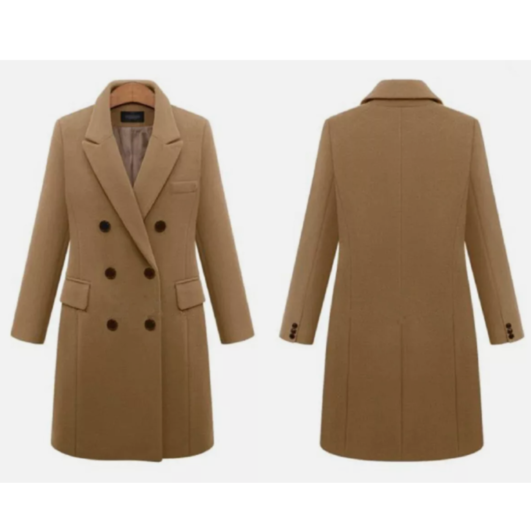 Maison Mary™ | Luxe Double-Breasted Long Coat