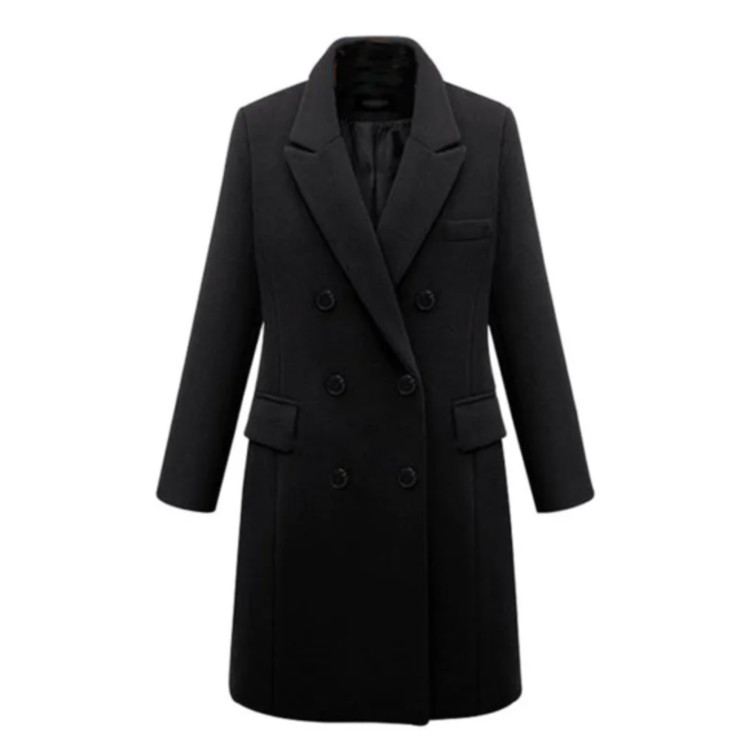 Maison Mary™ | Luxe Double-Breasted Long Coat