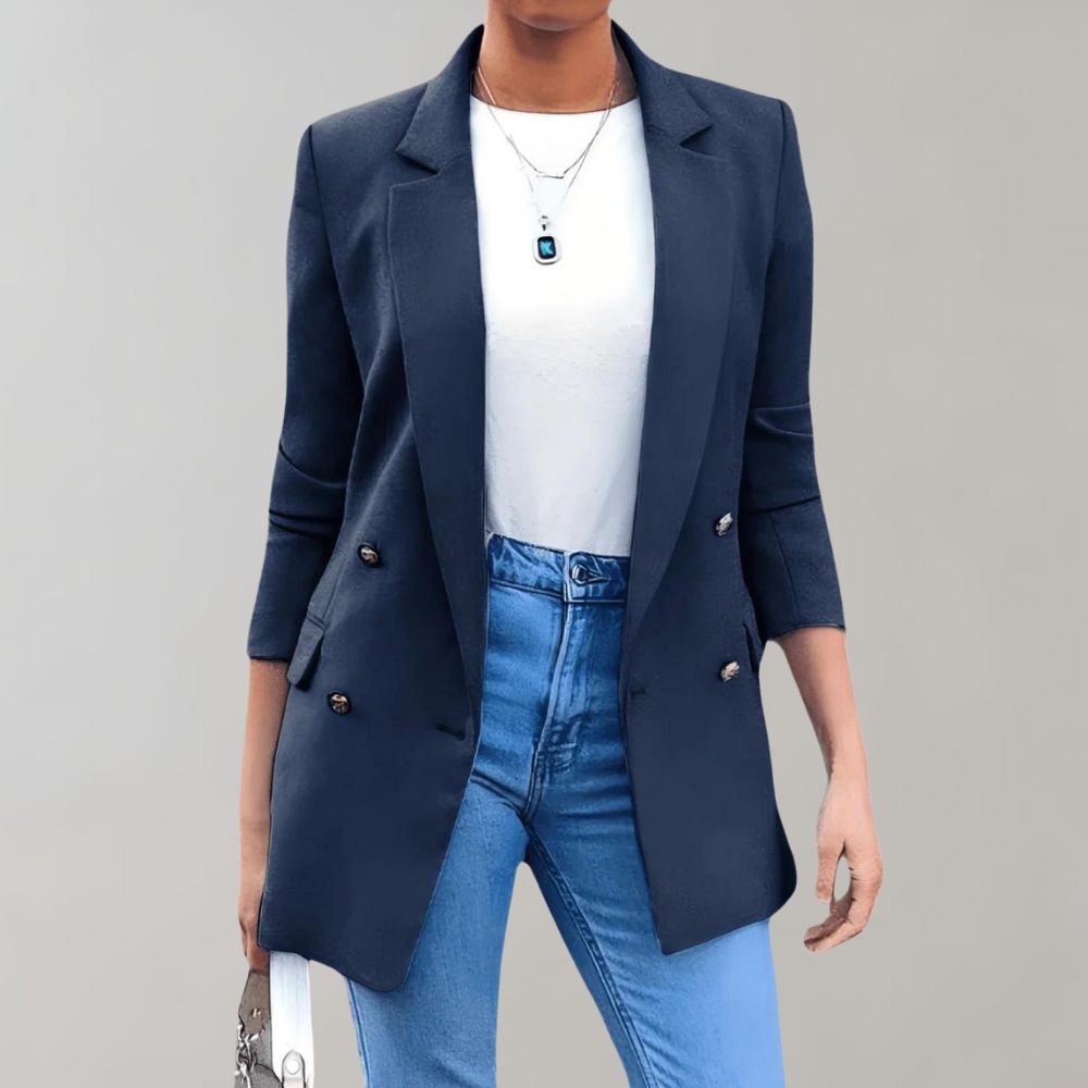 Maison Mary™ | Casual Double-Breasted Longline Blazer