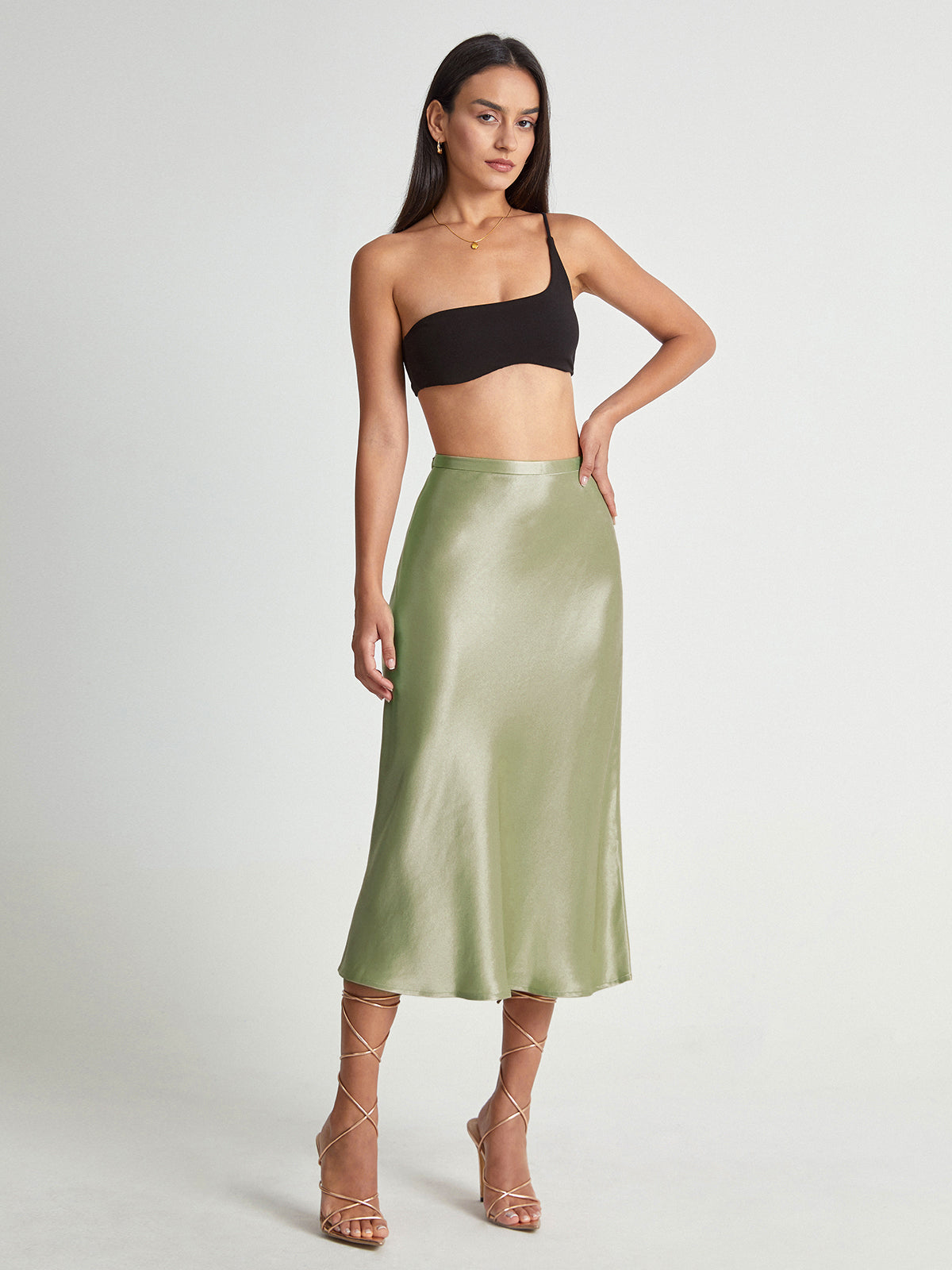 Maison Mary™ | Refined High Waist Midi Skirt