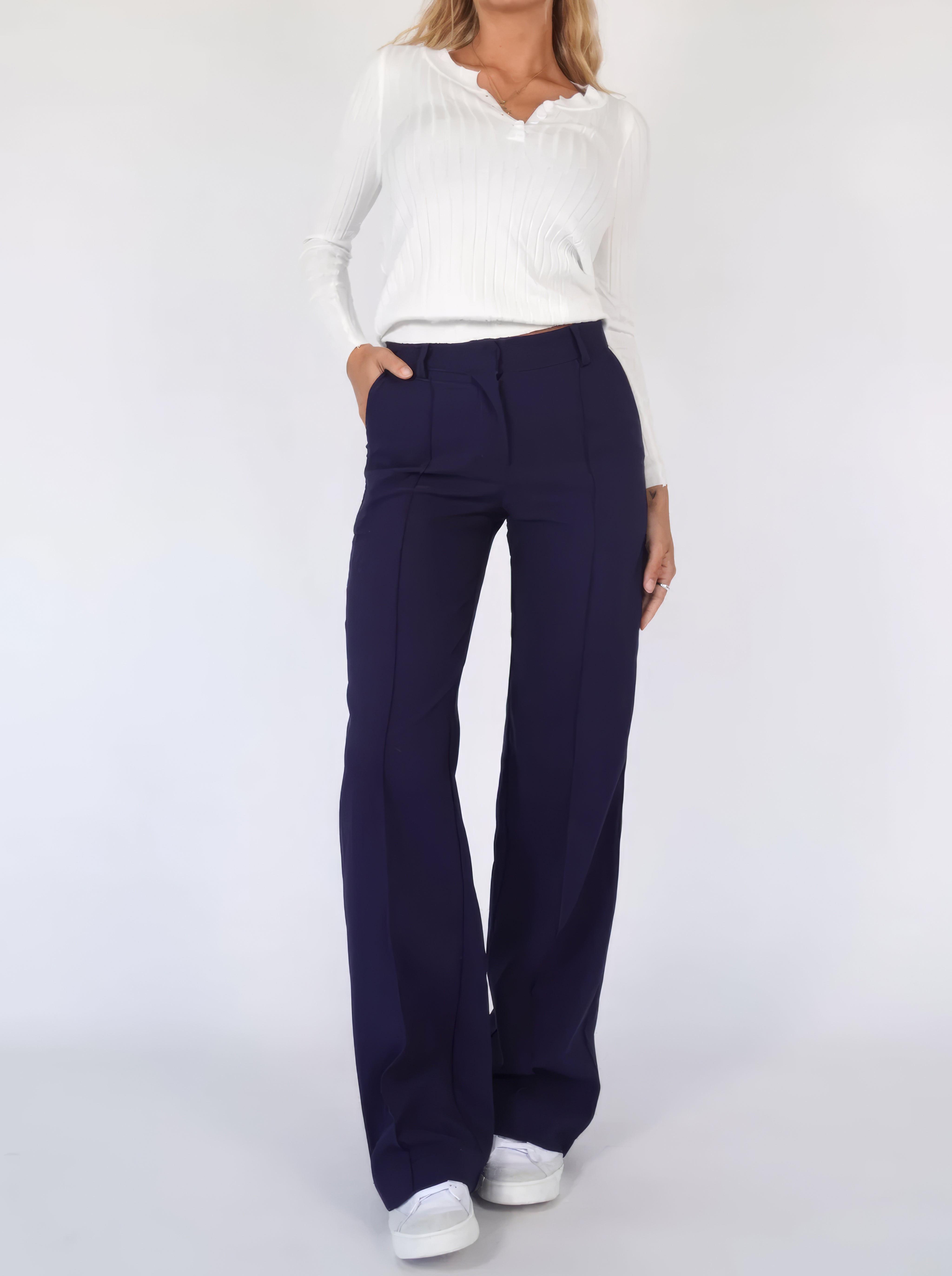 Maison Mary™ | Casual High-Waisted Straight Leg Trousers