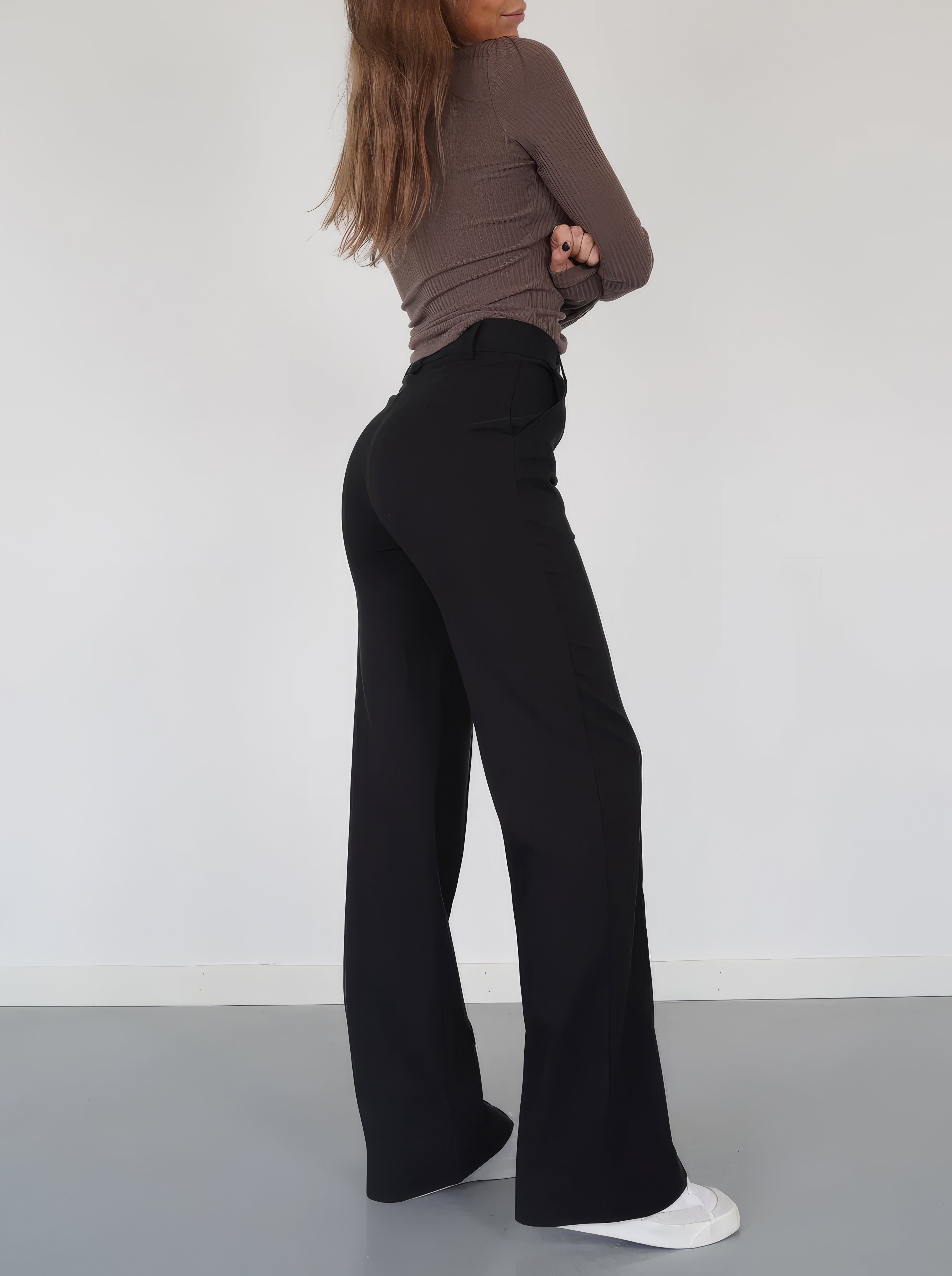 Maison Mary™ | Casual High-Waisted Straight Leg Trousers
