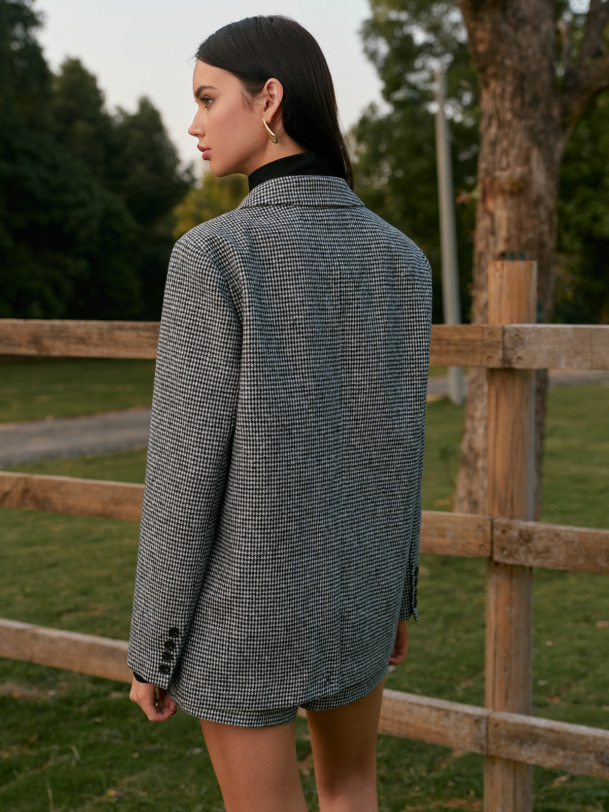 Maison Mary™ | Luxury Double-Breasted Tweed Blazer