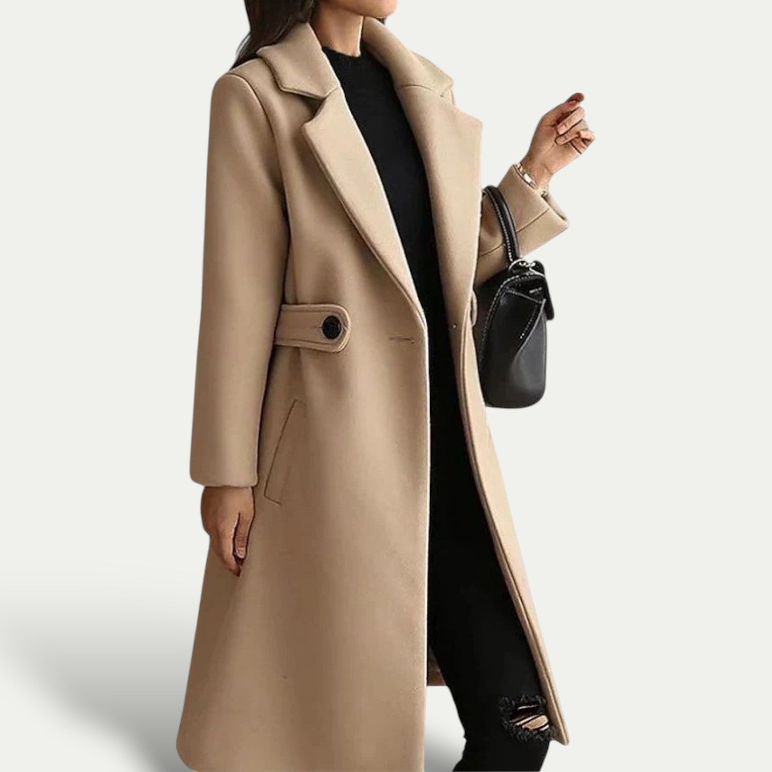 Maison Mary™ | Modern Maxi Single-Breasted Coat
