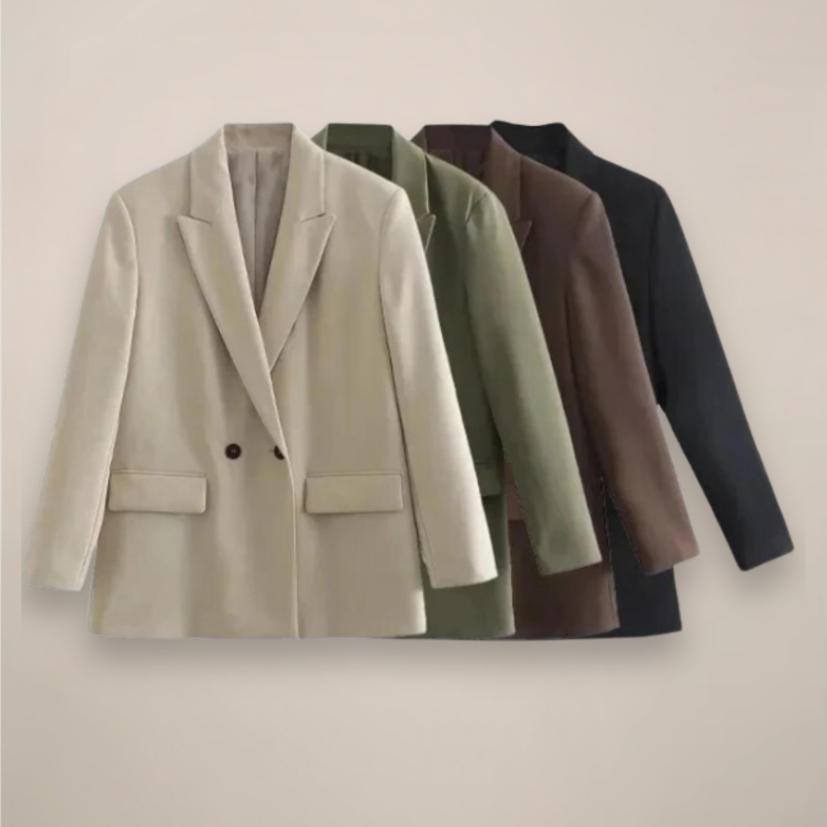 Maison Mary™ | Elegant Oversized Double-Breasted Blazer Coat