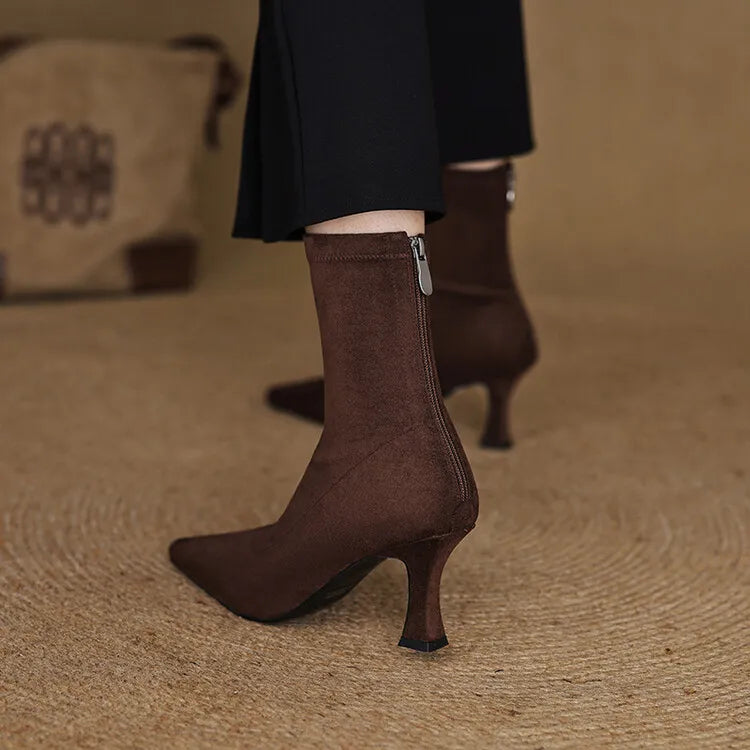 Maison Mary™ | Modern Pointed-Toe Ankle Boots