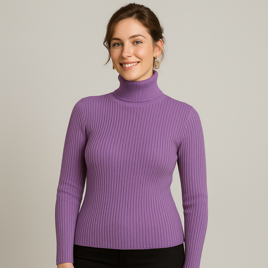 Maison Mary™ | Elegant Ribbed Turtleneck Sweater