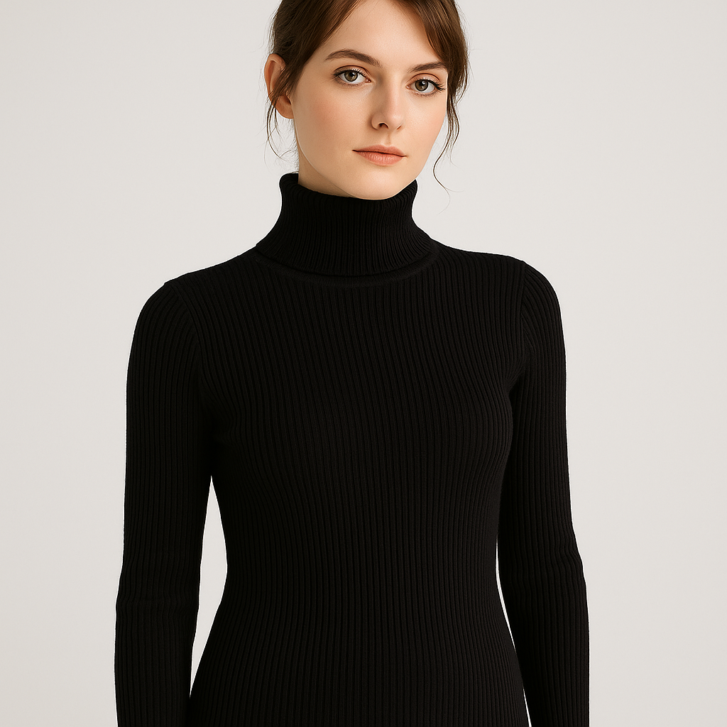 Maison Mary™ | Elegant Ribbed Turtleneck Sweater