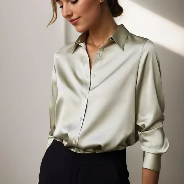 Maison Mary™ | Elegant Satin Blouse