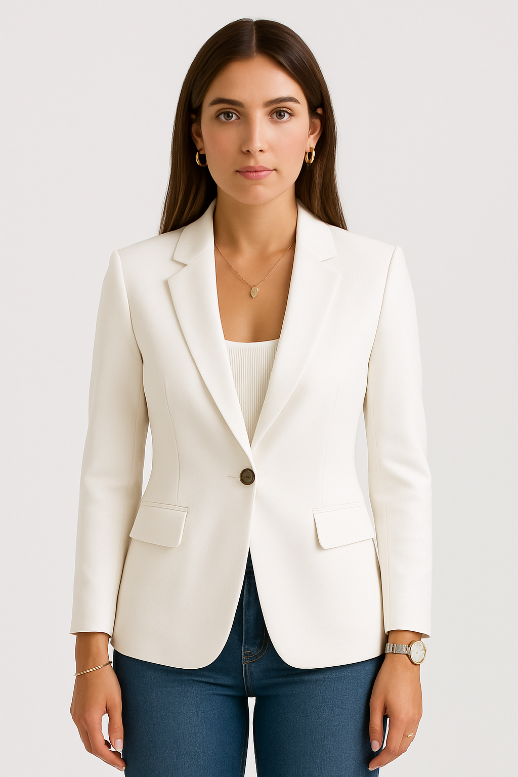 Maison Mary™ | Tailored Single-Breasted Blazer