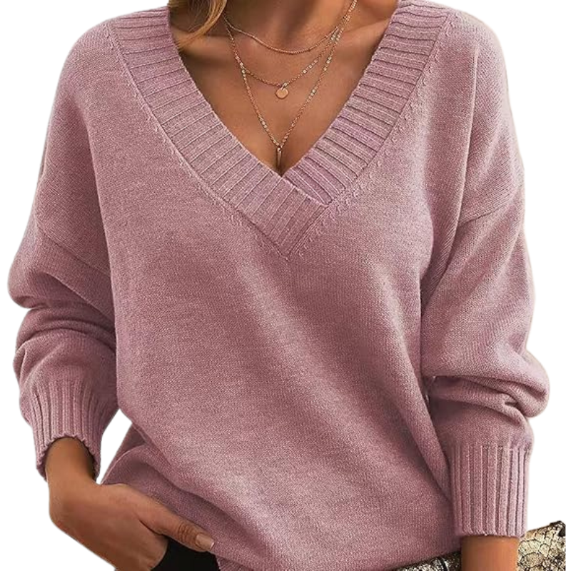 Maison Mary™ | Elegant V-Neck Knitted Sweater