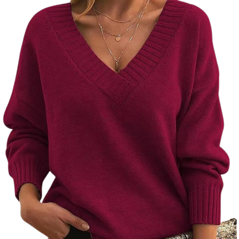 Maison Mary™ | Elegant V-Neck Knitted Sweater
